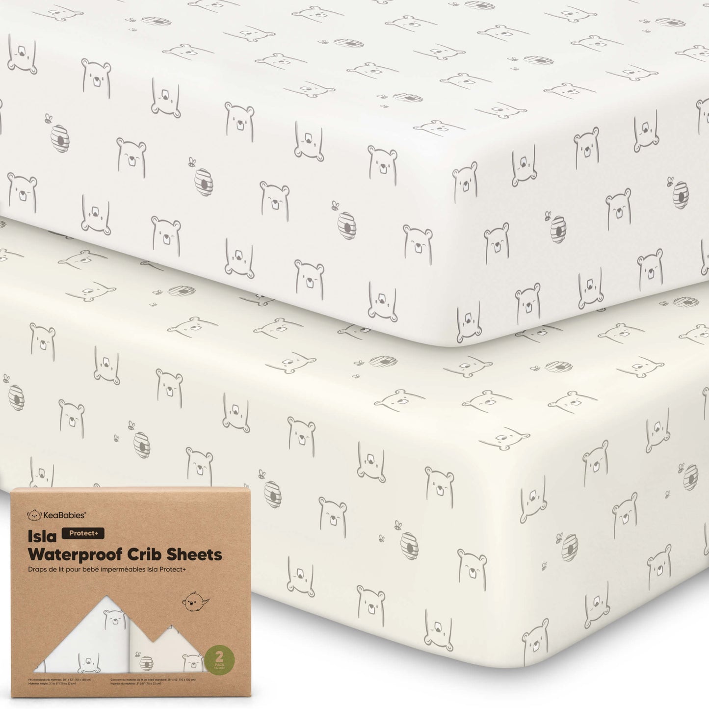 2-Pack Isla [Protect+] Waterproof Crib Sheets 28991856050362