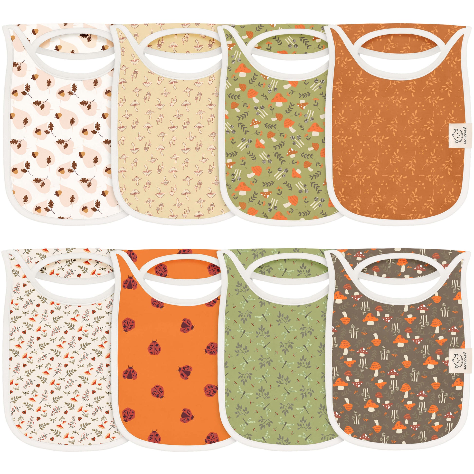 8-Pack Hallo Drool Bibs 28737440841914