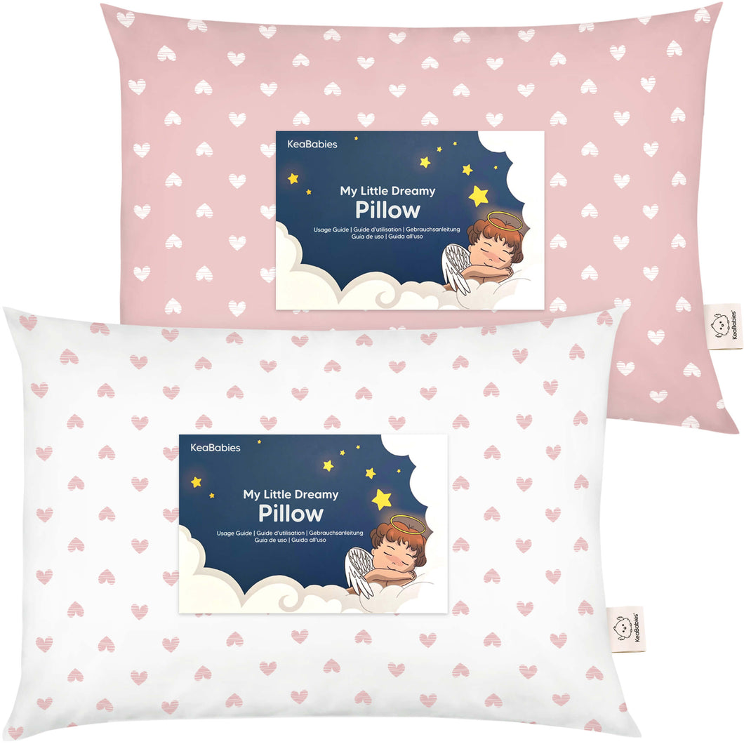 2-Pack Toddler Pillows (Hearts)