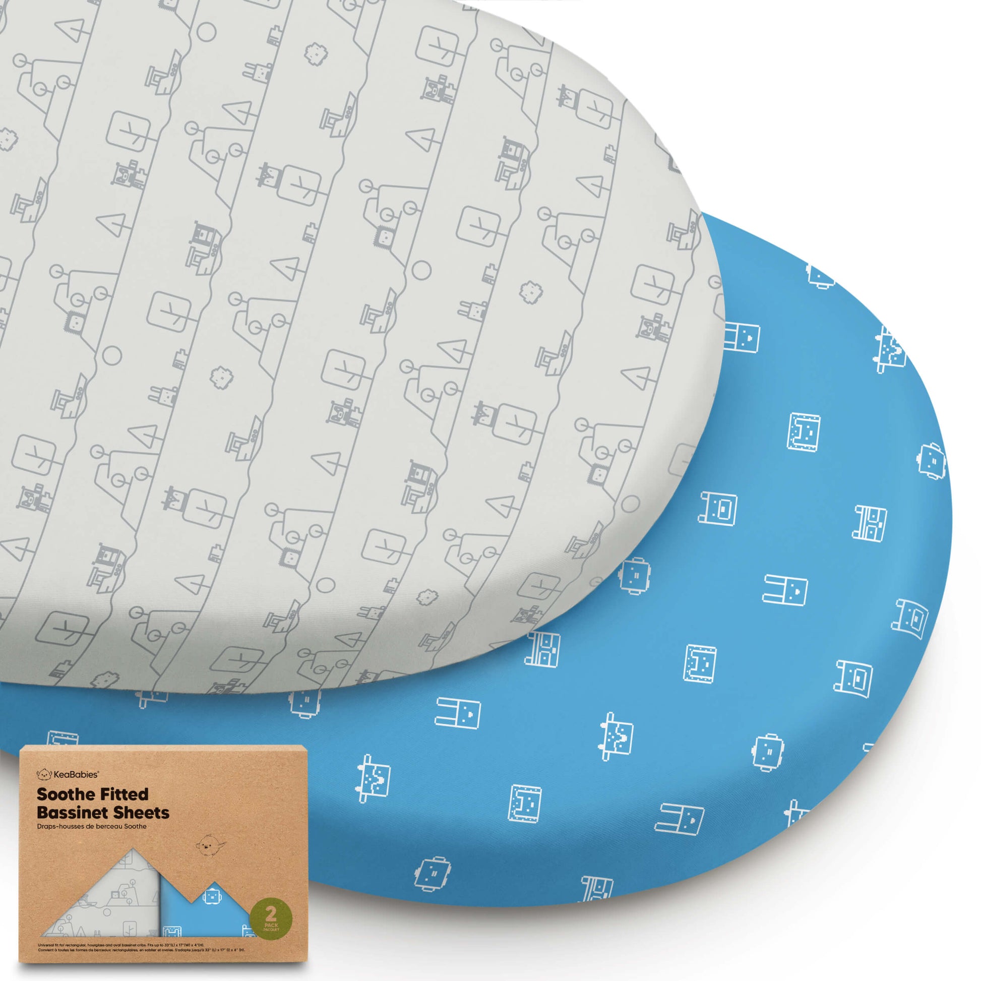 2-Pack Soothe Fitted Bassinet Sheets 28948485177530
