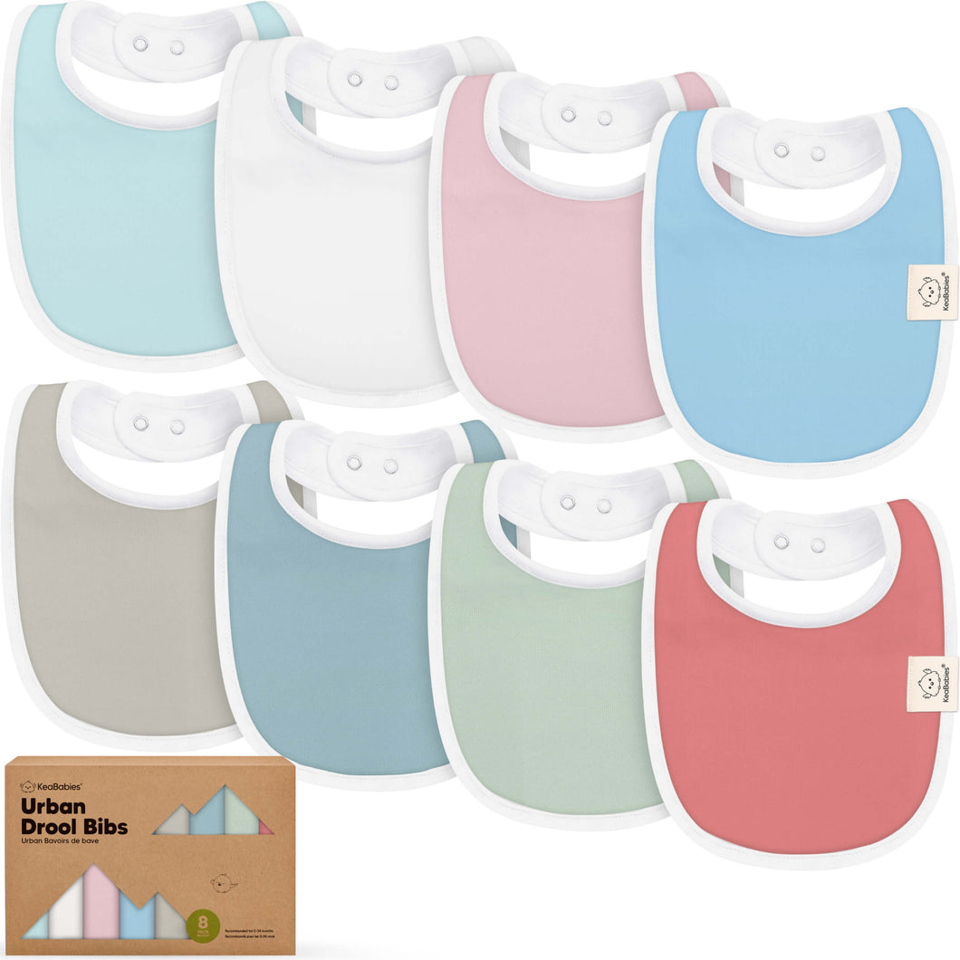 8-Pack Urban Drool Bibs (Spring)