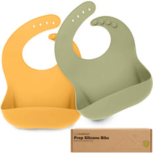Load image into Gallery viewer, 2-Pack Prep Silicone Bibs
