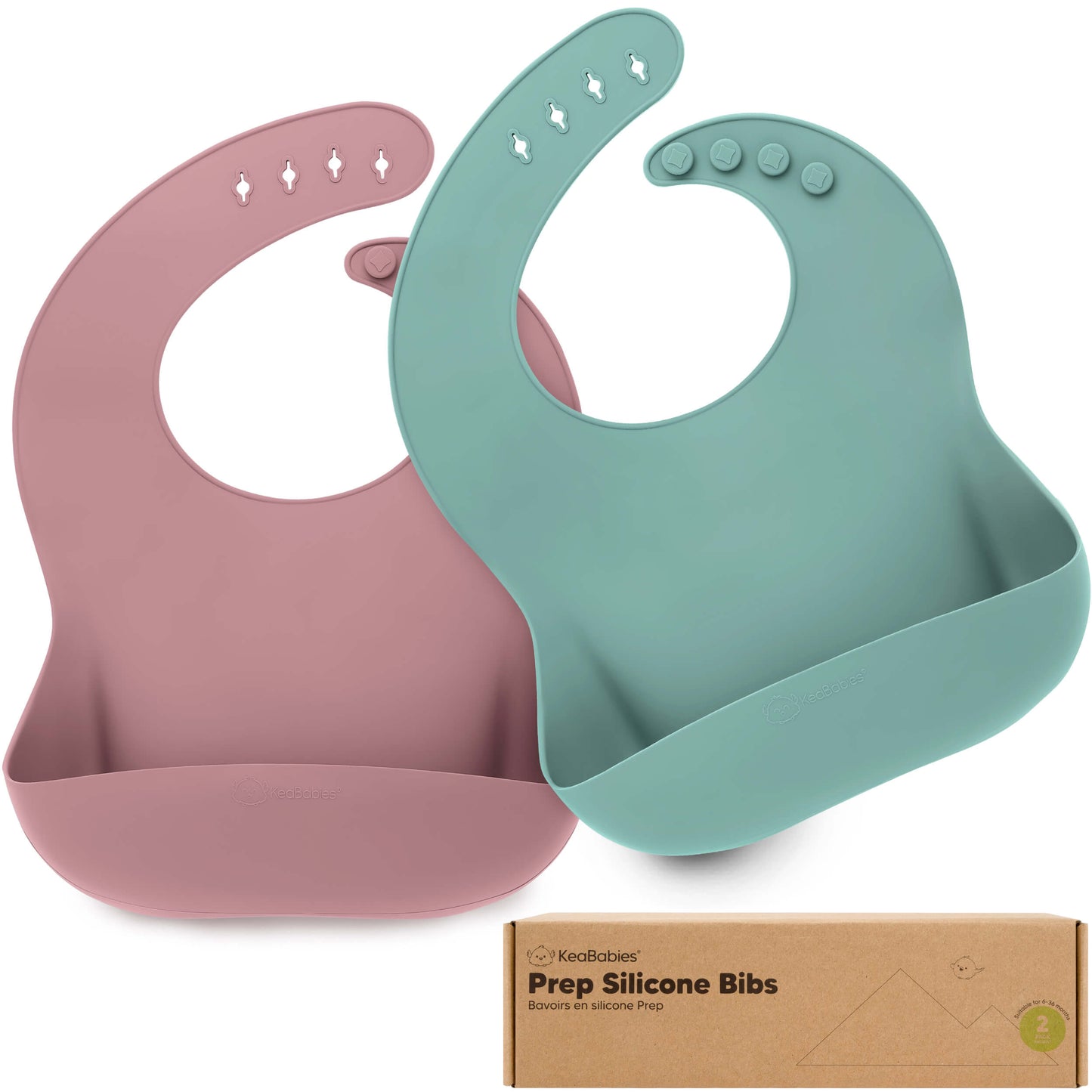 2-Pack Prep Silicone Bibs 28825856409786