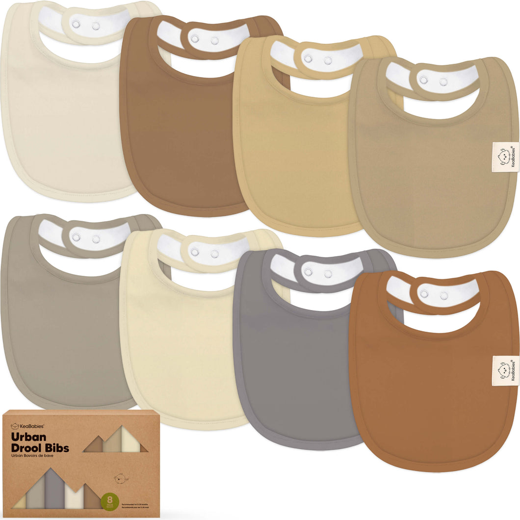 8-Pack Urban Drool Bibs (Terracotta)