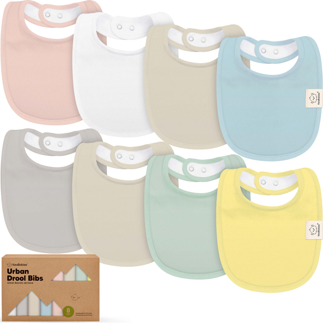 8-Pack Urban Drool Bibs (Dawn)