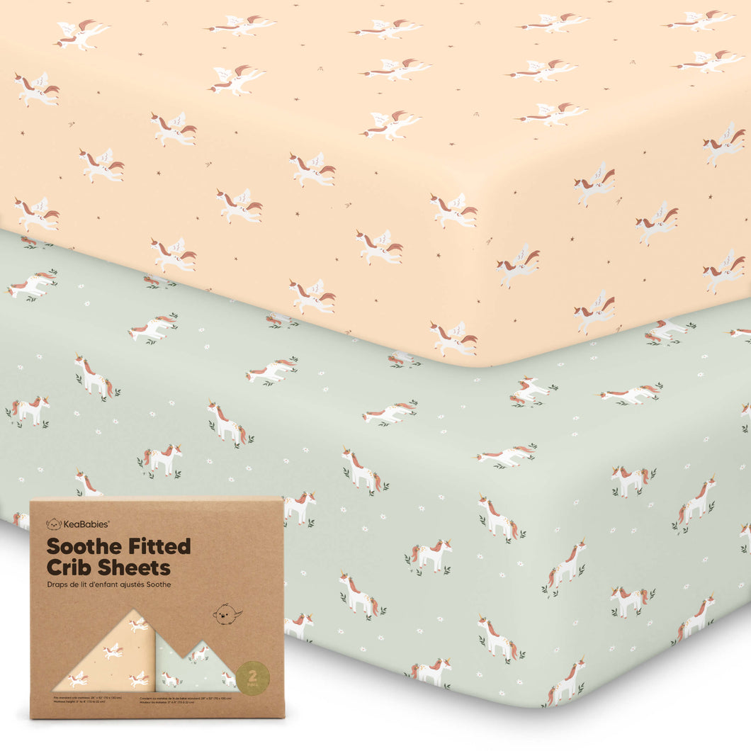 Soothe Fitted Crib Sheet (Lune Mystic)