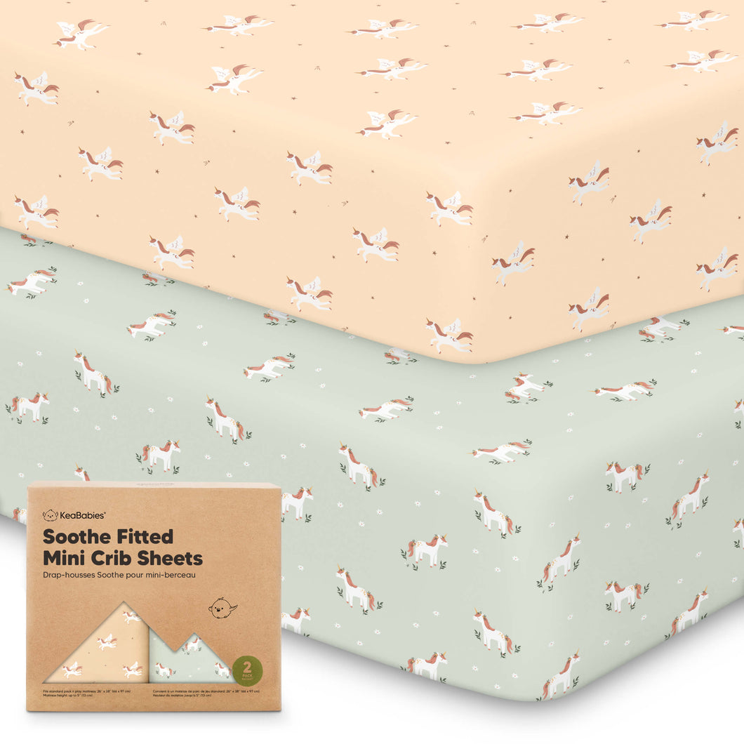 Soothe Fitted Mini Crib Sheet (Lune Mystic)