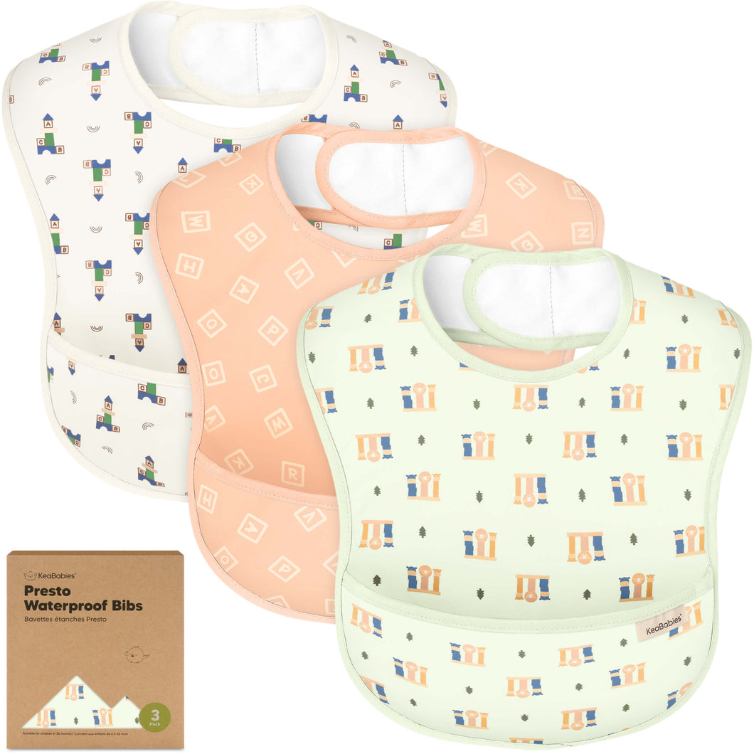 3-Pack Presto Waterproof Bibs (Toy Land)