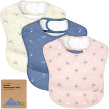 Load image into Gallery viewer, 3-Pack Presto Waterproof Bibs (Marine Muse)
