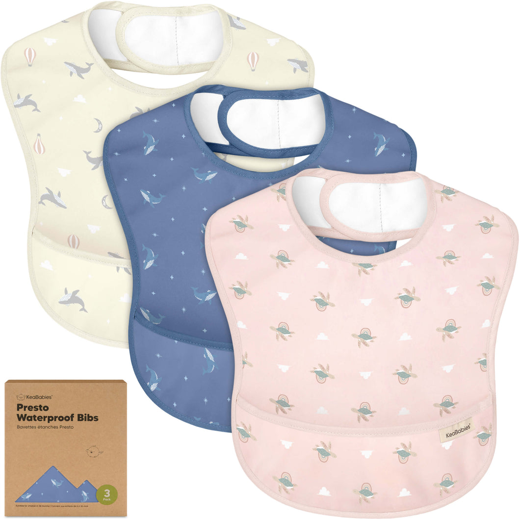 3-Pack Presto Waterproof Bibs (Marine Muse)