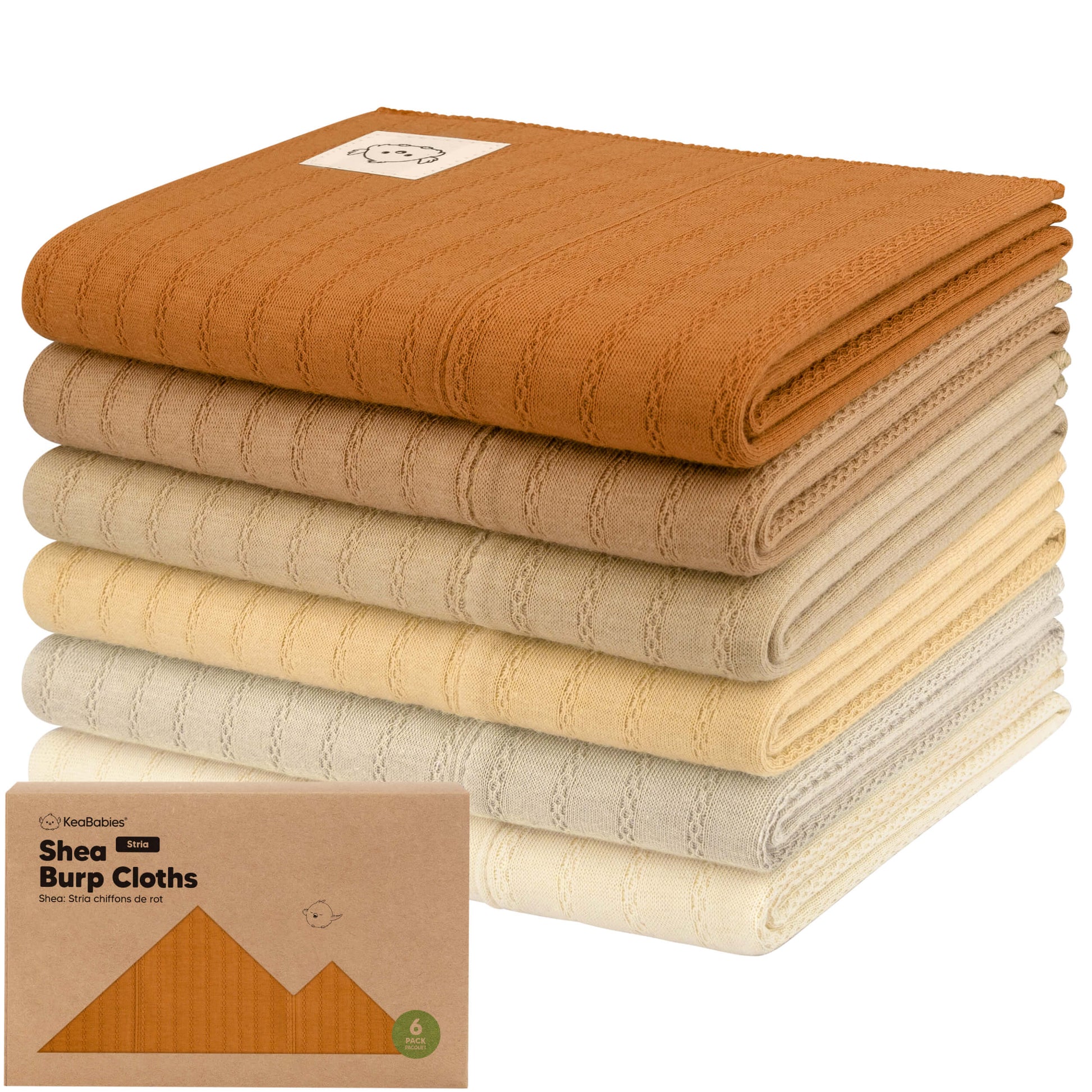 6-Pack Shea (Stria) Burp Cloths 29469114302650