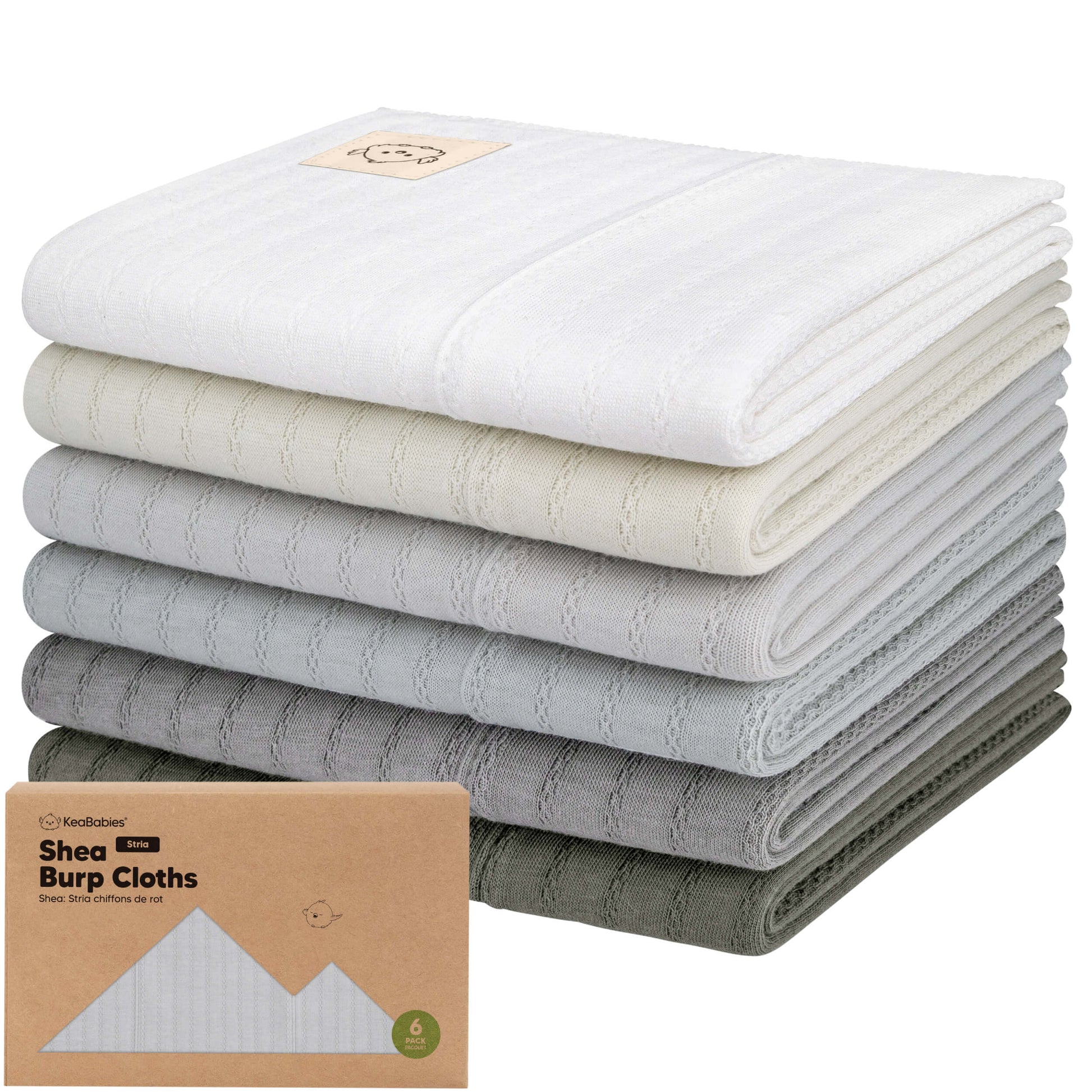 6-Pack Shea (Stria) Burp Cloths 29469258776762