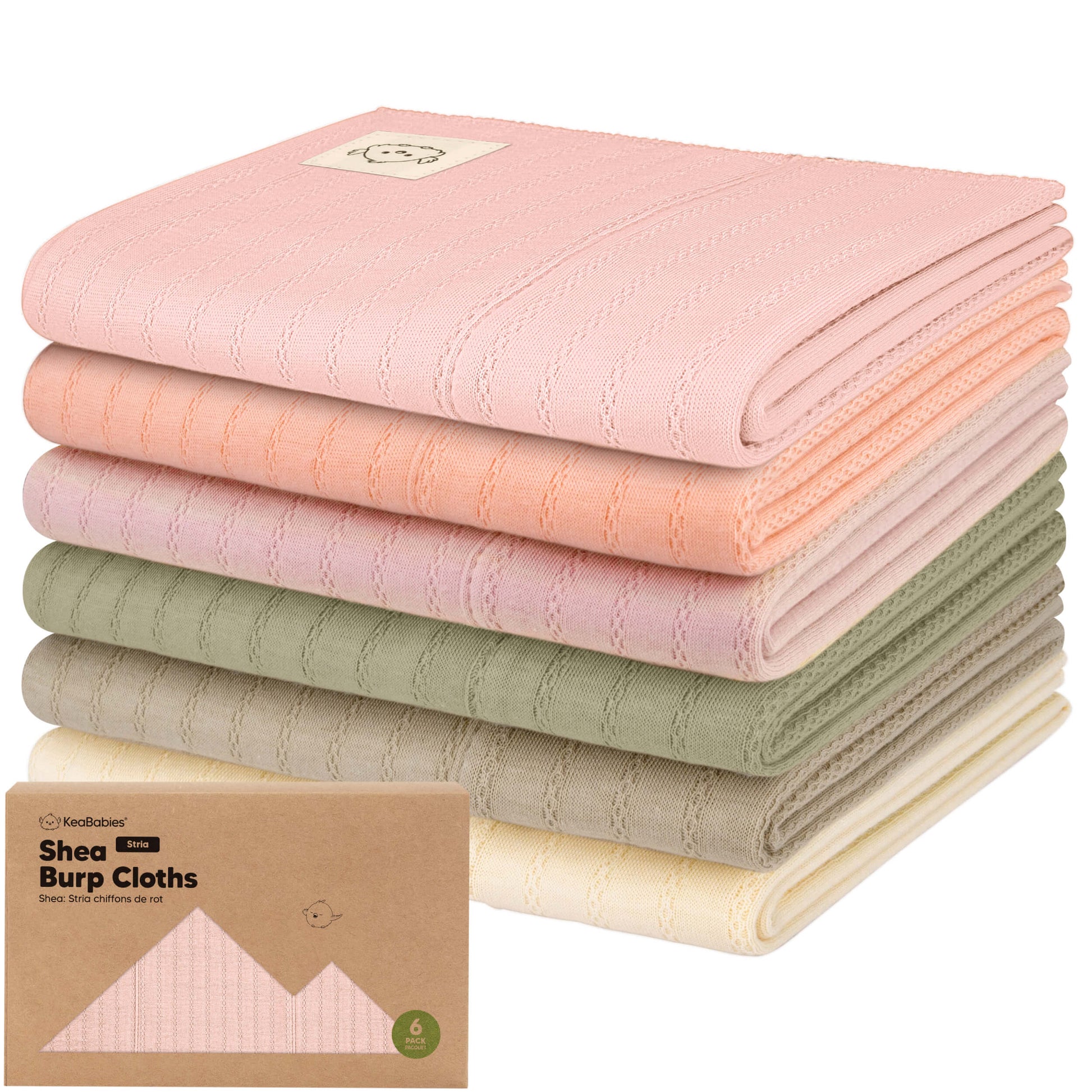 6-Pack Shea (Stria) Burp Cloths 29460542030010