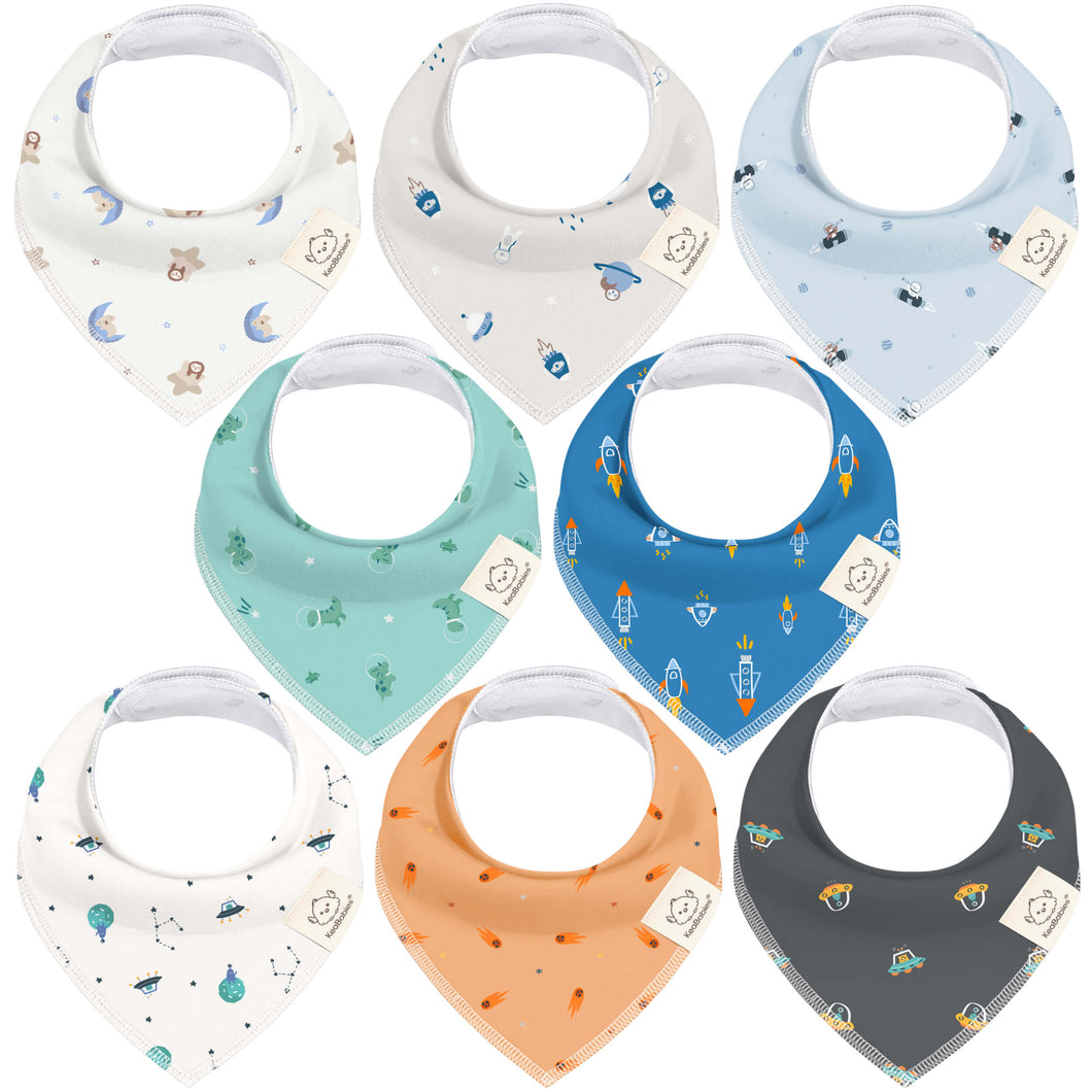 8-Pack Organic Bandana Bibs (Cosmo)