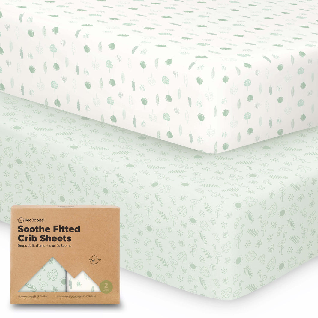 Soothe Fitted Crib Sheet (Tropic Oasis)