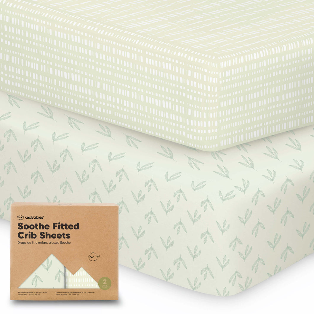 Soothe Fitted Crib Sheet (Fleur)