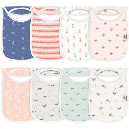 8-Pack Hallo Drool Bibs 29526050635962