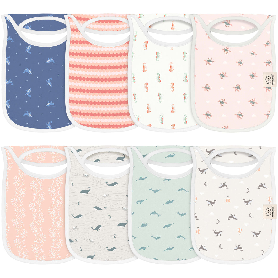 8-Pack Hallo Drool Bibs (Marine Muse)