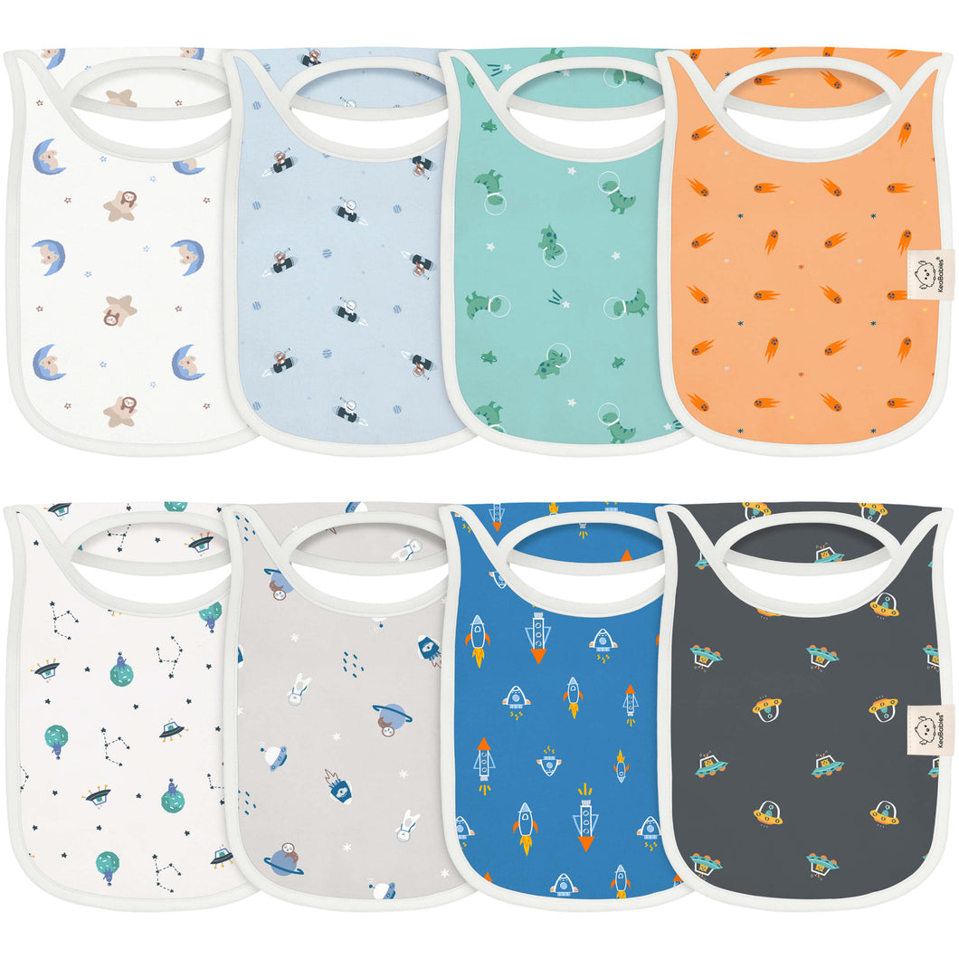 8-Pack Hallo Drool Bibs (Cosmo)