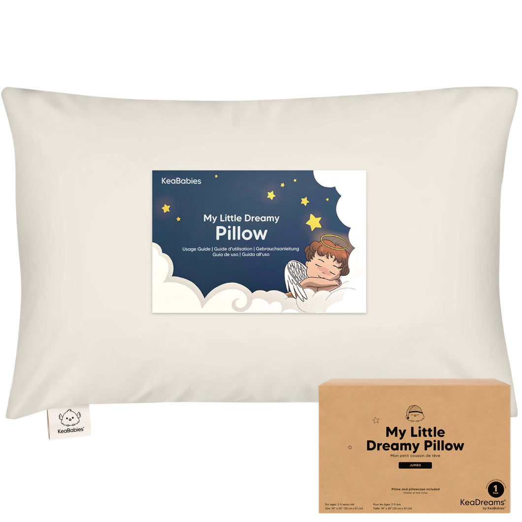 Jumbo Toddler Pillow with Pillowcase (Clay)