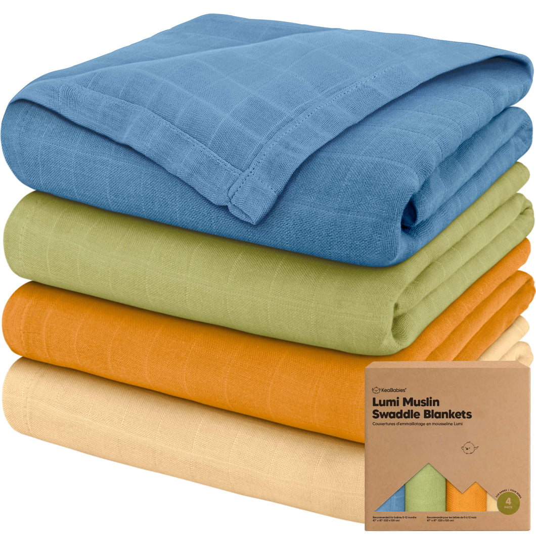 Lumi Muslin Swaddle Blankets (Primeval)