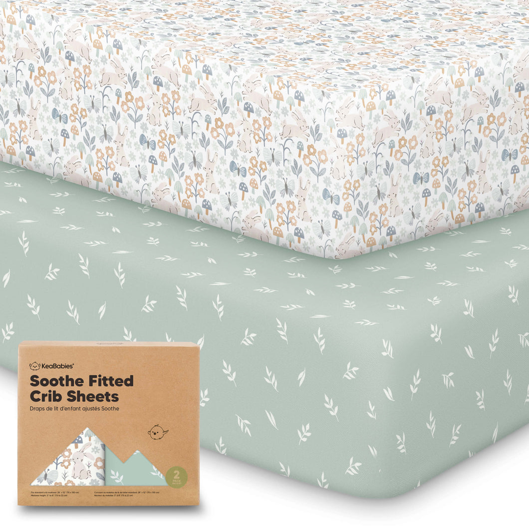 Soothe Fitted Crib Sheet (Prairie)