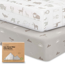 Load image into Gallery viewer, Isla Fitted Mini Crib Sheets (Savannah)

