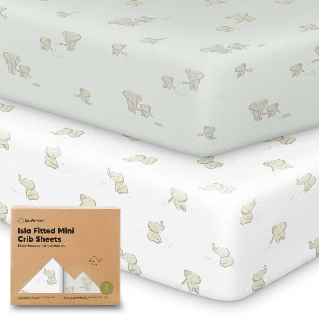 Isla Fitted Mini Crib Sheets (Elly)