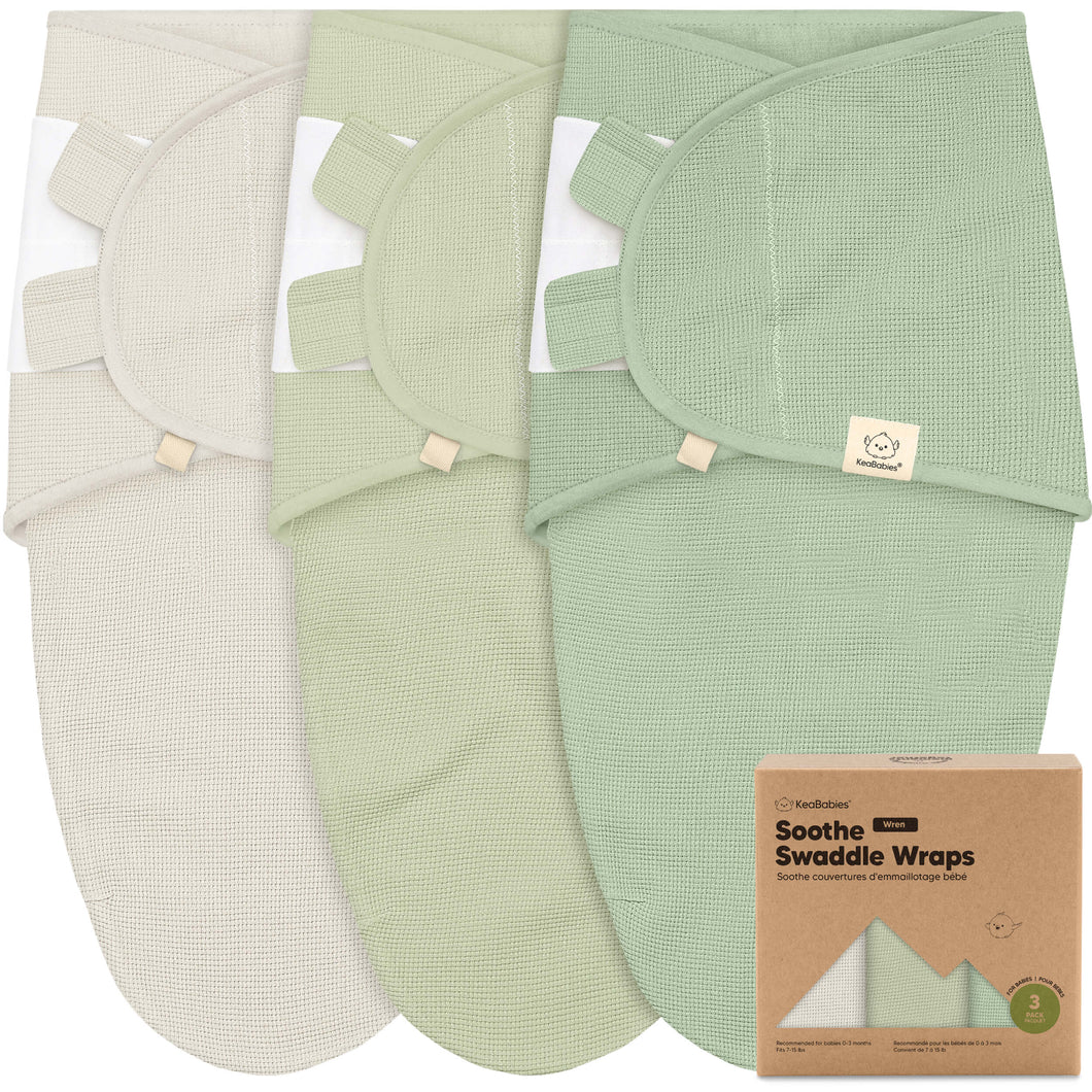 3-Pack Soothe (Wren) Swaddle Wraps (Willow)