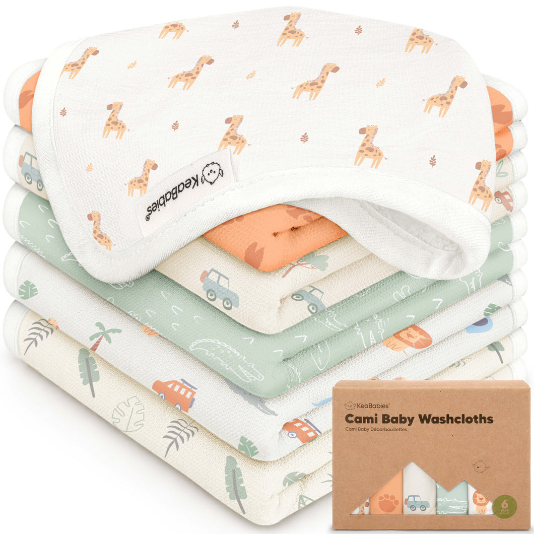 6-Pack Cami Baby Washcloths (Wilderness)