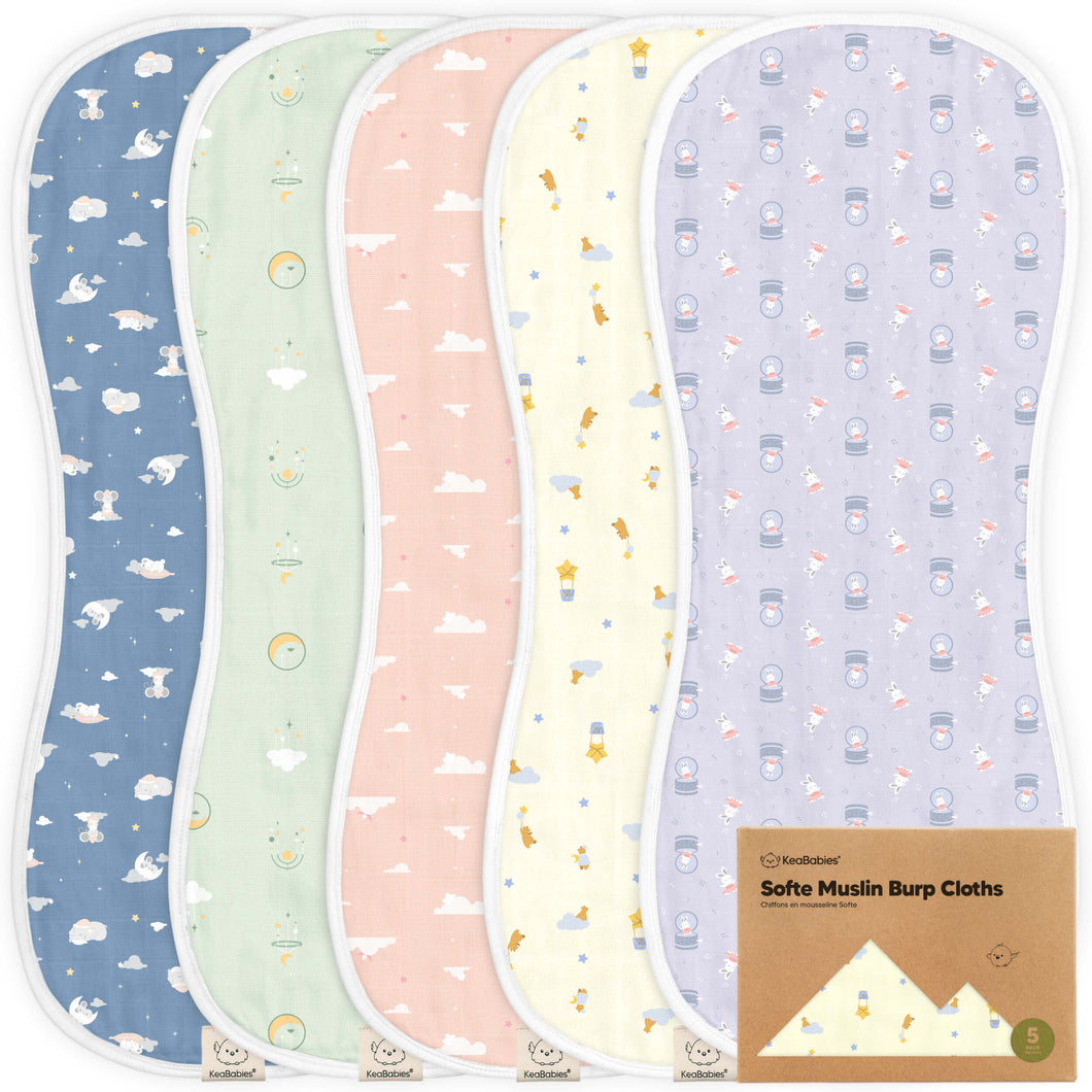 Softe Muslin Baby Burp Cloth (Dreamers)
