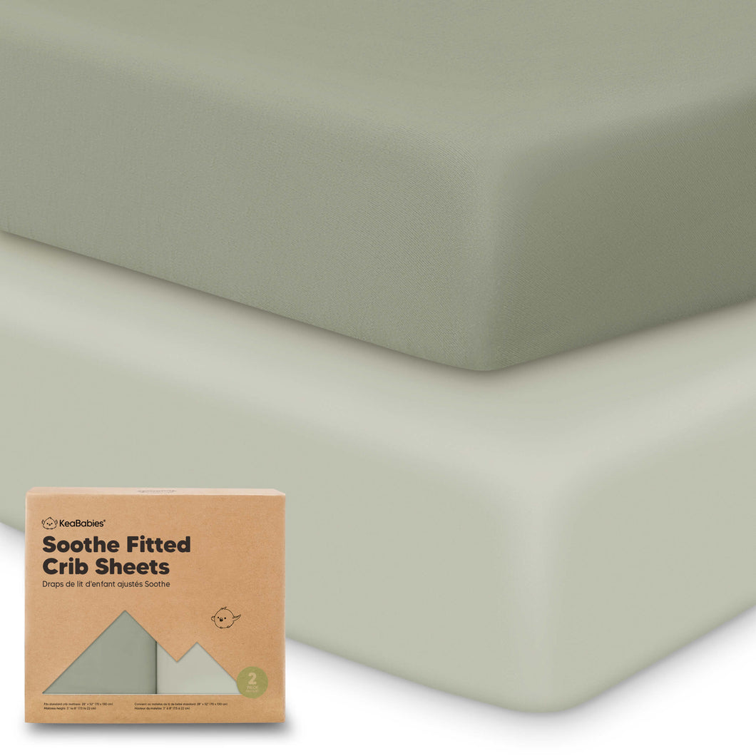 Soothe Fitted Crib Sheet (Lichen)
