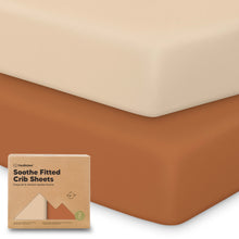 Load image into Gallery viewer, Soothe Fitted Crib Sheet (Rust)

