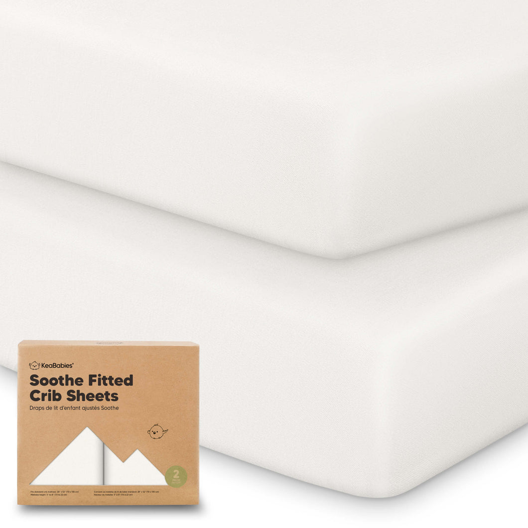 Soothe Fitted Crib Sheet (Soft White)