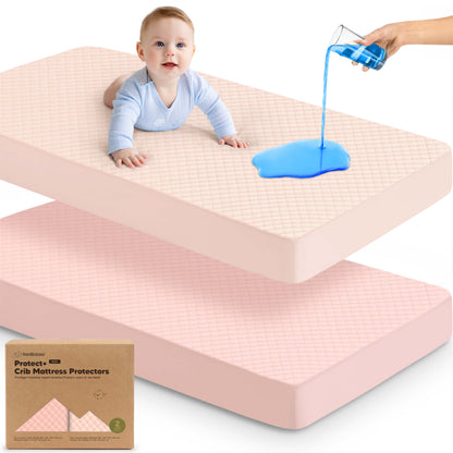 2-Pack Quin Protect+ Waterproof Crib Mattress Protector 29576798109882