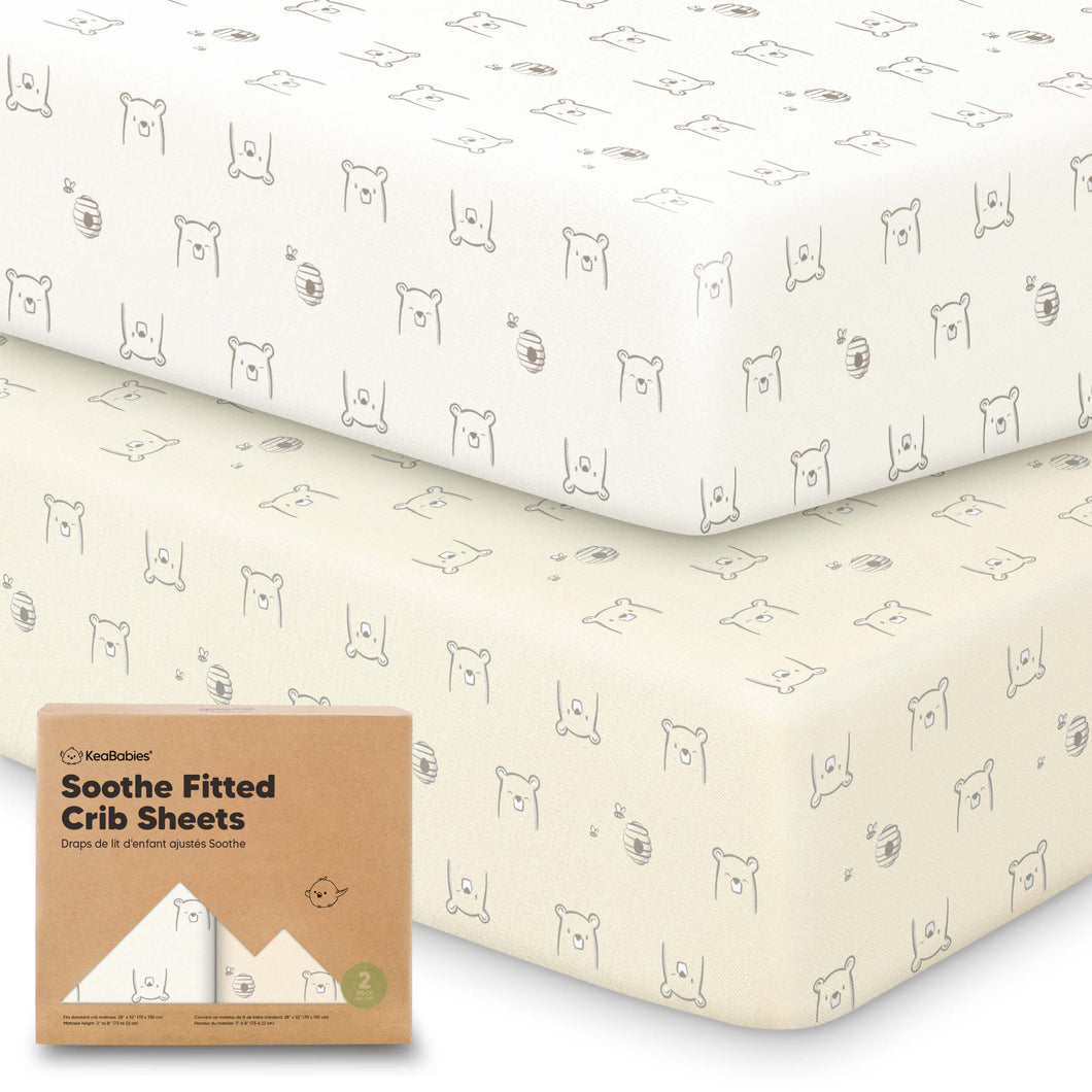 Soothe Fitted Crib Sheet (Bumble Bear)