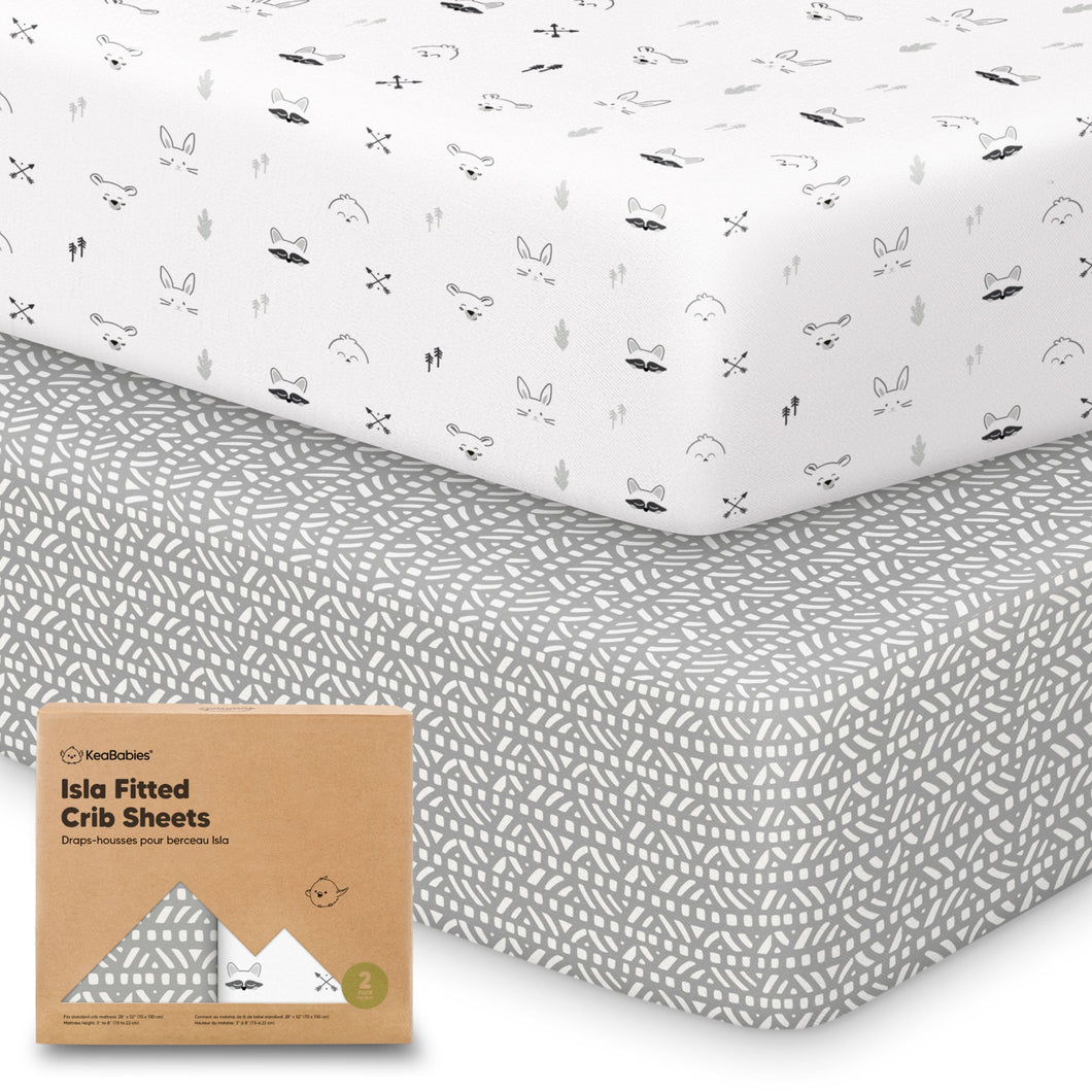 Isla Fitted Crib Sheets (Nordic)