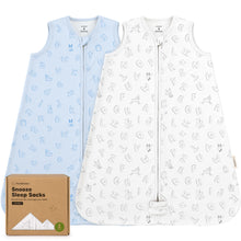 Load image into Gallery viewer, 2-Pack Snooze Sleep Sacks (ABC Land Sky)
