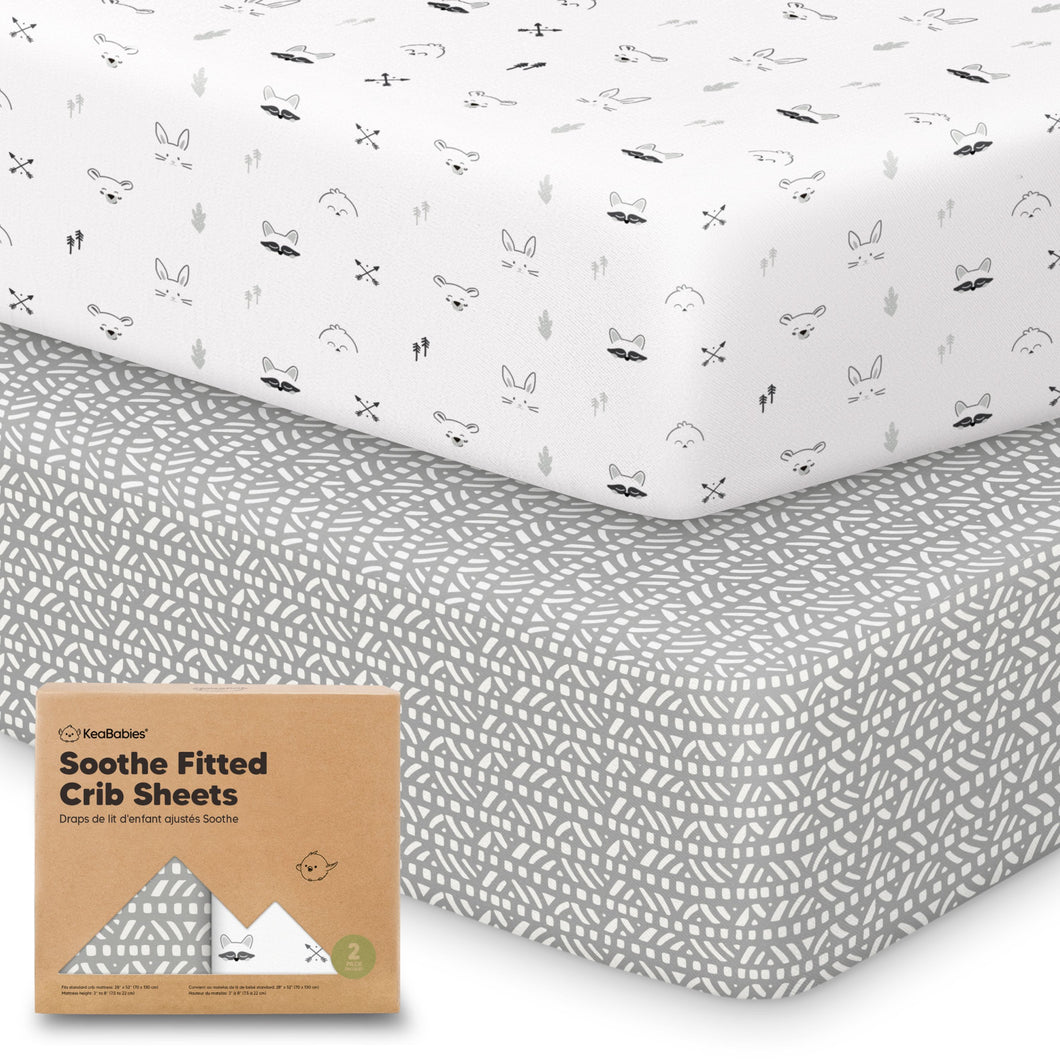 Soothe Fitted Crib Sheet (Nordic)