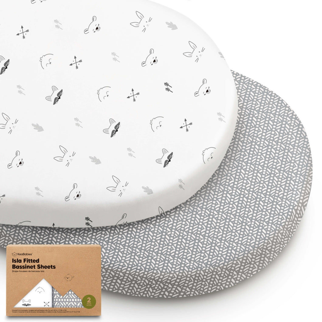 2-Pack Isla Fitted Bassinet Sheets (Nordic)
