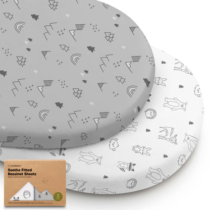 2-Pack Soothe Fitted Bassinet Sheets 29871768731834