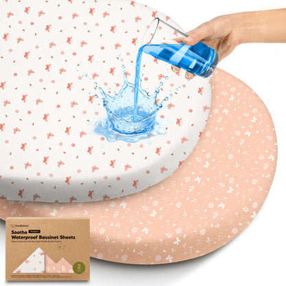 2-Pack Soothe [Protect+] Waterproof Bassinet Sheets 29739141497018