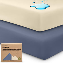 Load image into Gallery viewer, 2-Pack Isla [Protect+] Waterproof Mini Crib Sheets (Maritime)
