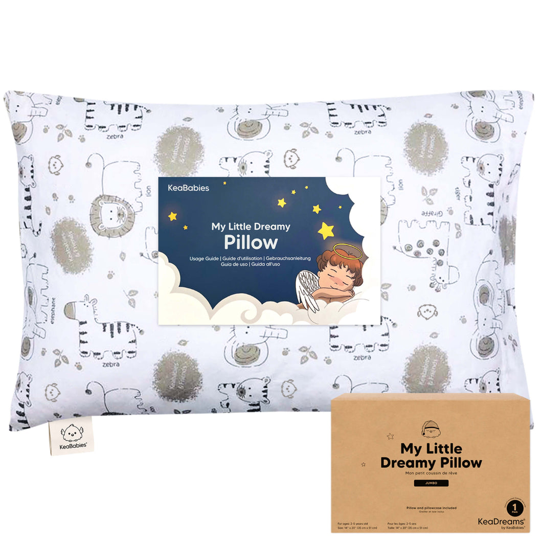 Jumbo Toddler Pillow with Pillowcase (KeaSafari)