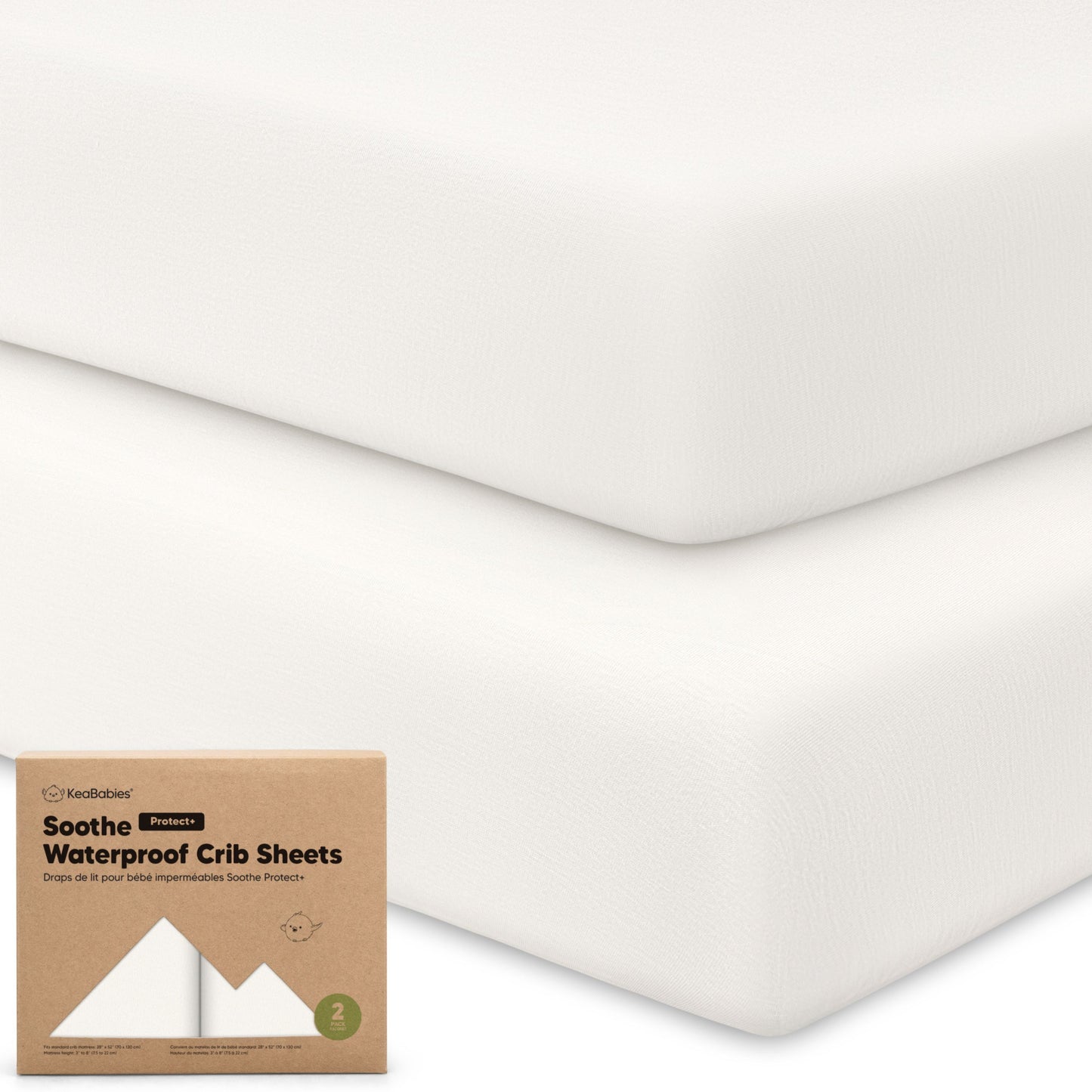 2-Pack Soothe [Protect+] Waterproof Crib Sheets 30509671317690