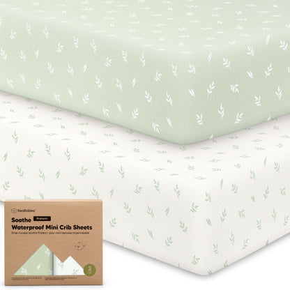 2-Pack Soothe [Protect+] Waterproof Mini Crib Sheets 30509872283834