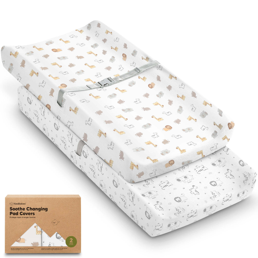 2-Pack Soothe Changing Pad Covers (KeaSafari)