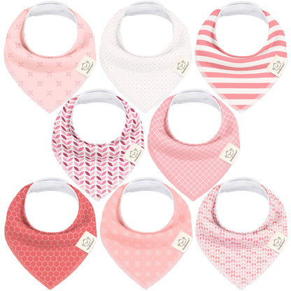 8-Pack Organic Bandana Bibs (Girl) 30431325192378