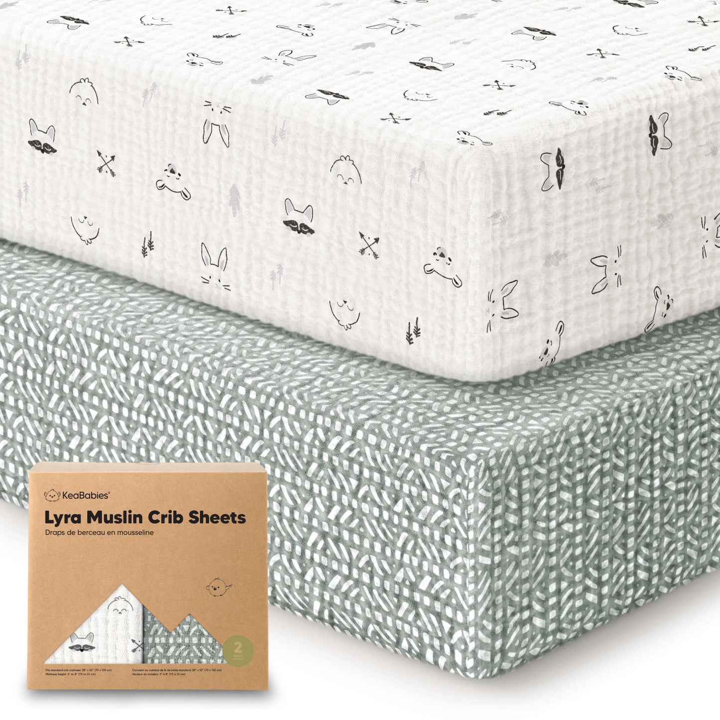 2-Pack Lyra Muslin Crib Sheets 32193801584826
