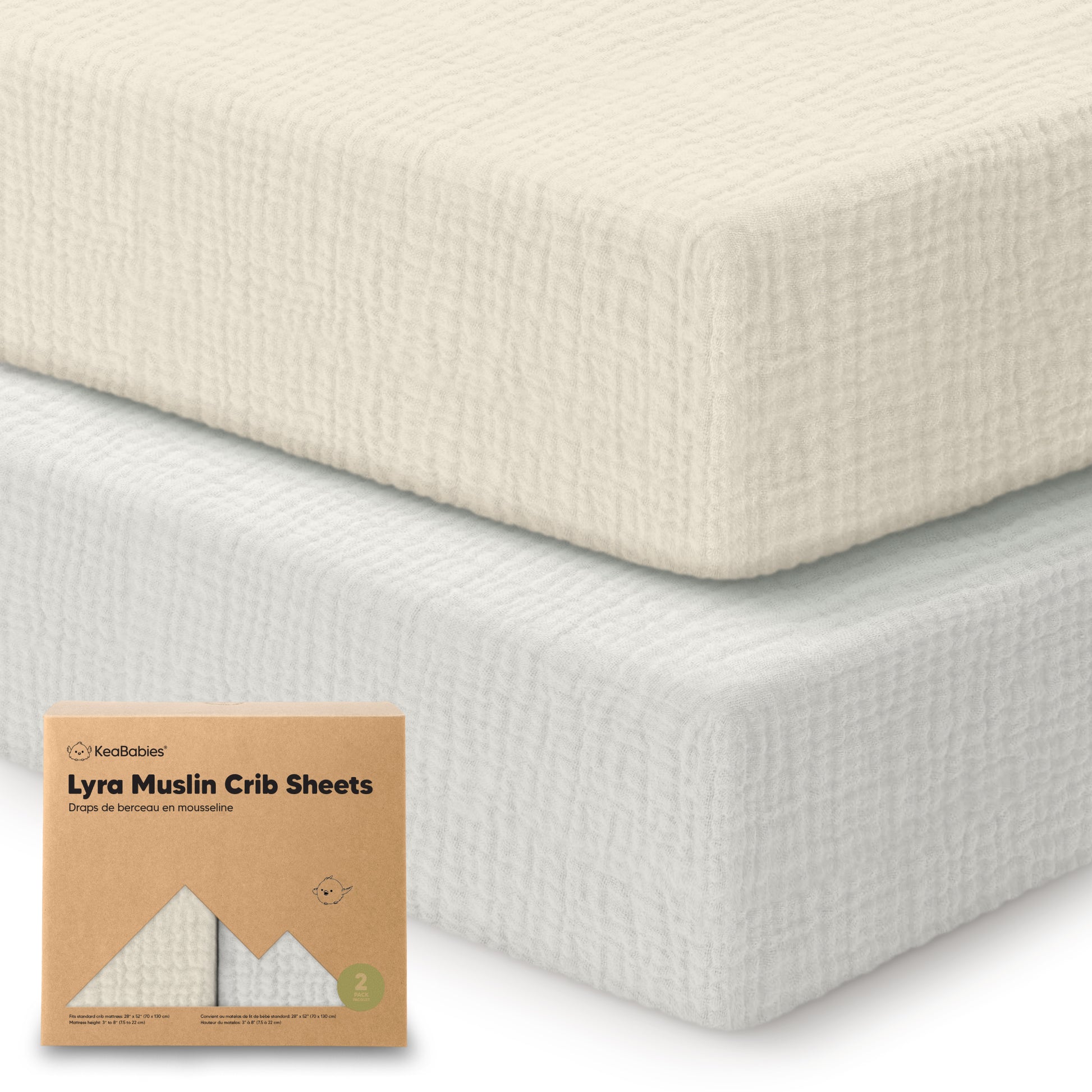 2-Pack Lyra Muslin Crib Sheets 32341435056314
